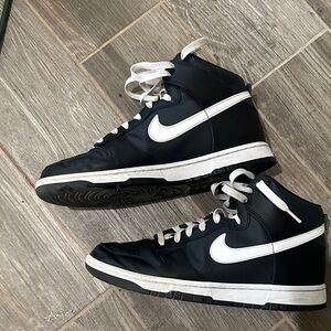 Nike Black and White High-Top Sneakers